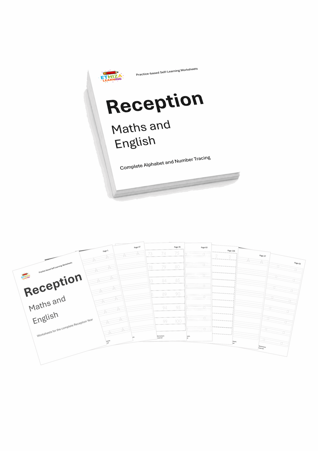 Reception Maths and English Worksheets