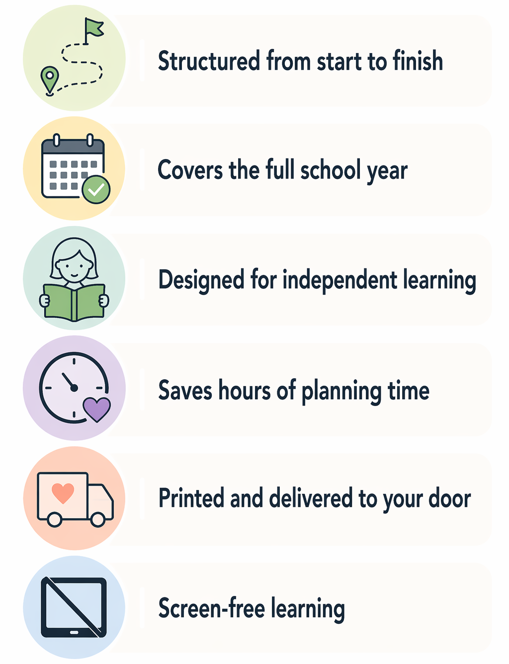 structured home learning worksheets for children