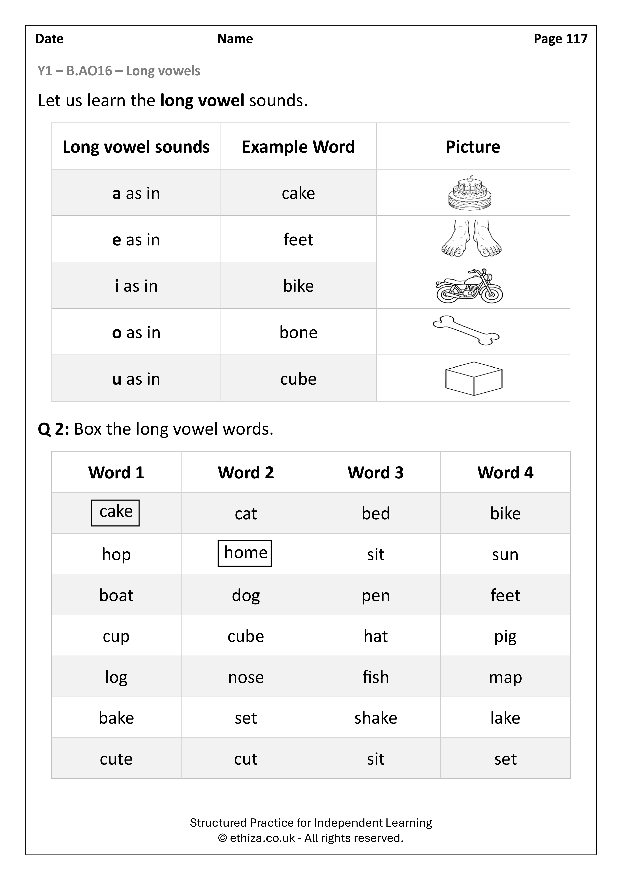 Year 1 English