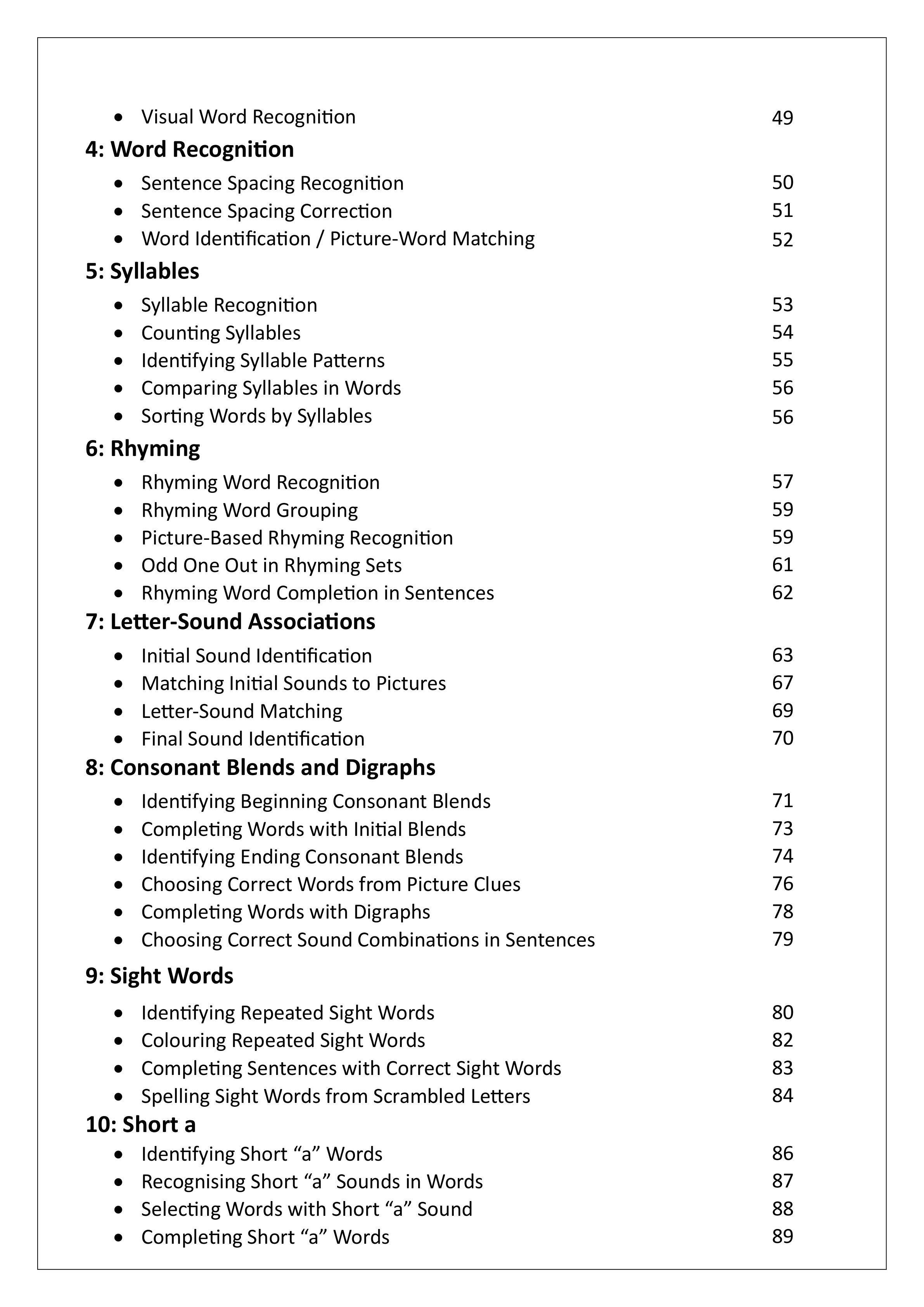 Year 1 English