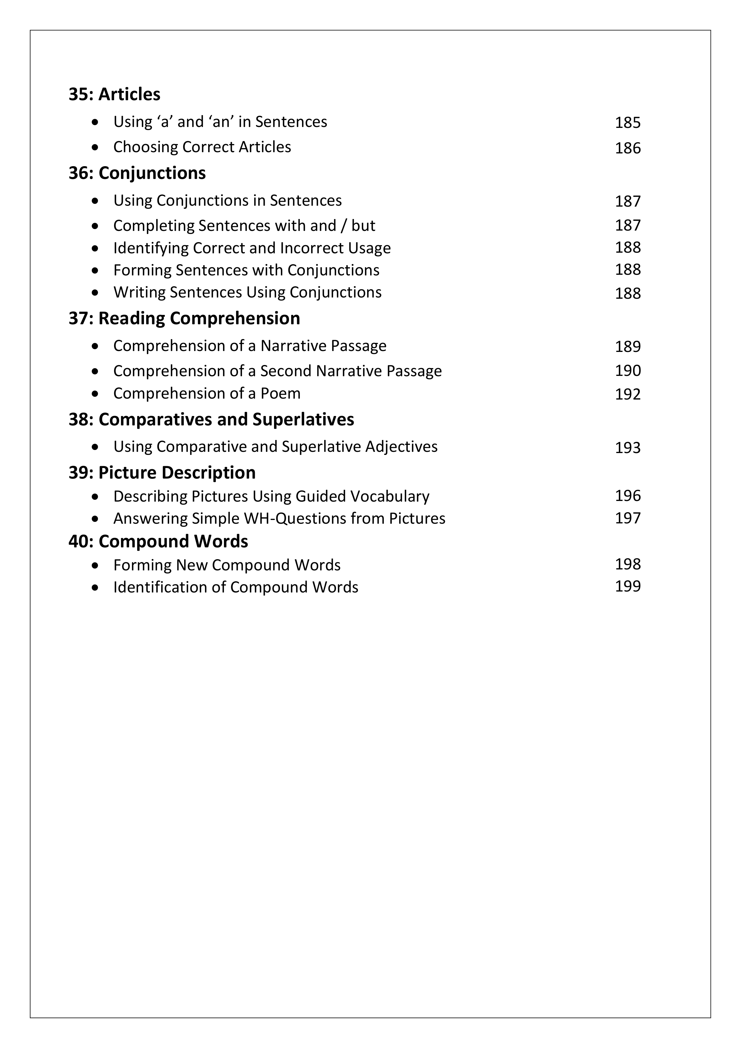 Year 1 English