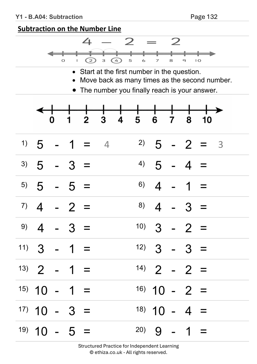 Year 1 Maths