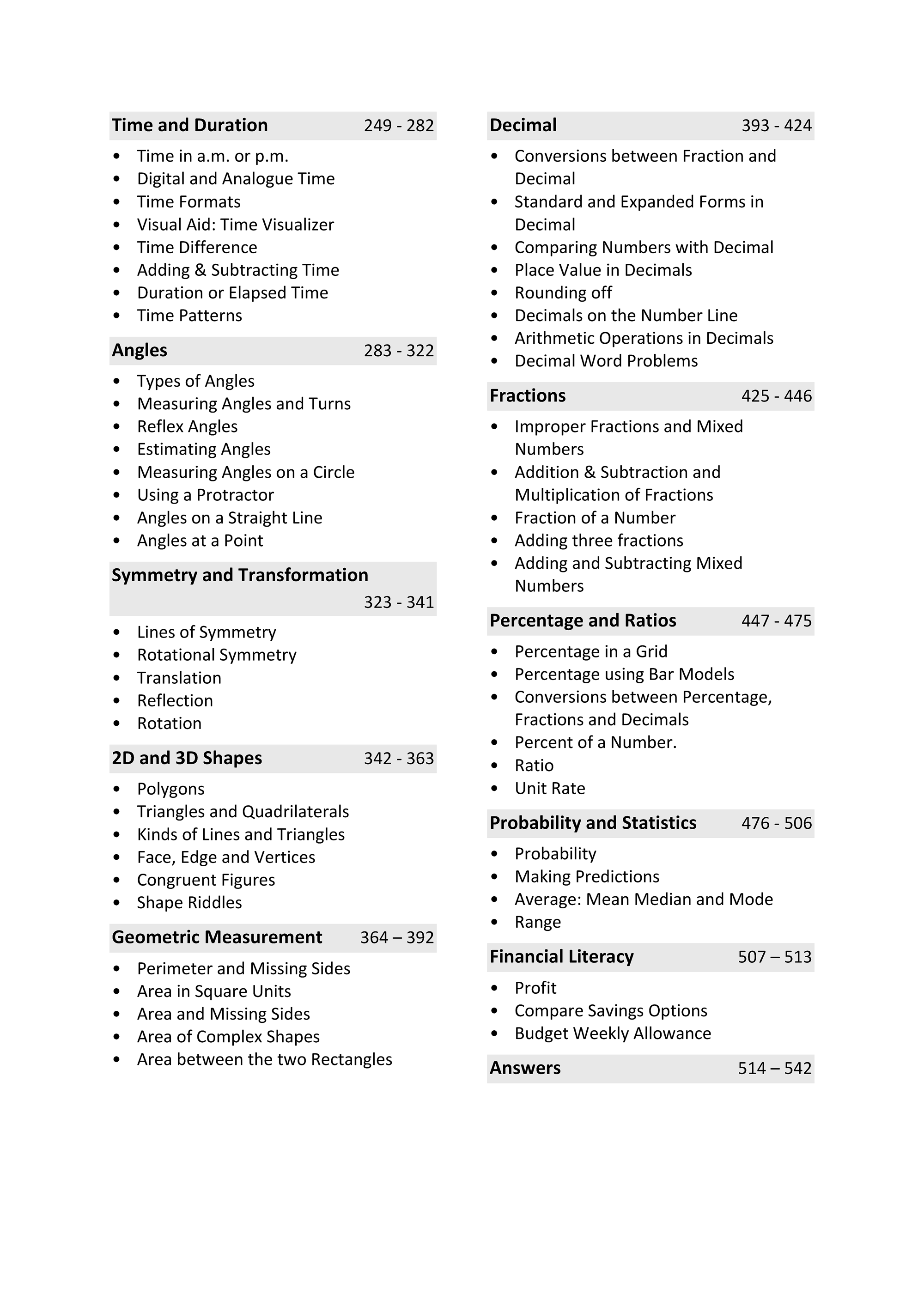 Year 5 Maths Worksheets