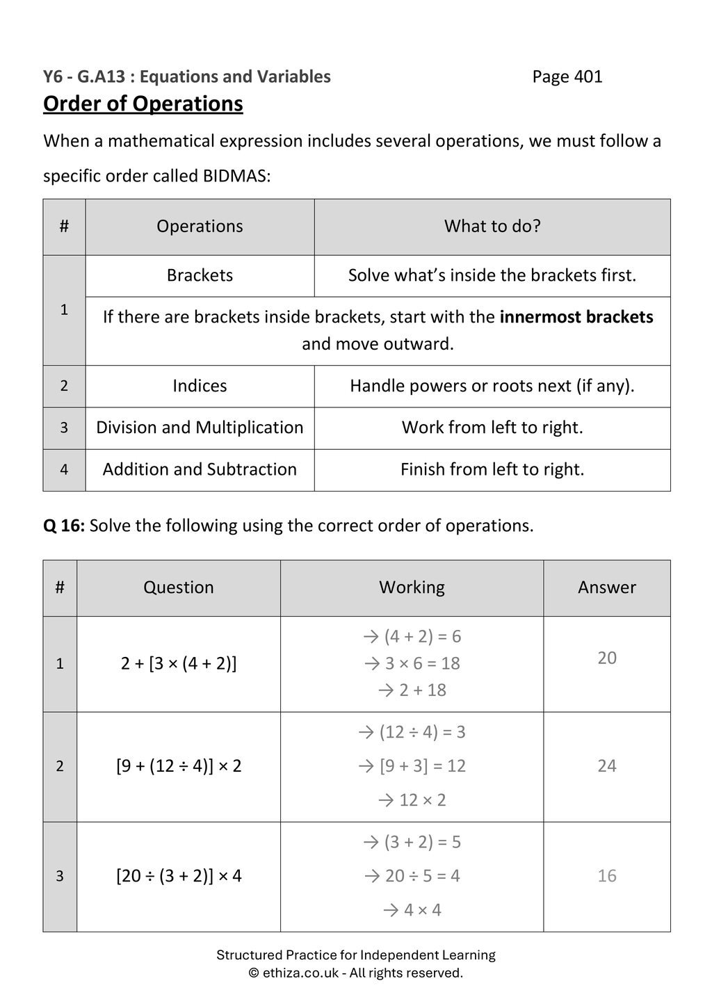 Year 6 Maths