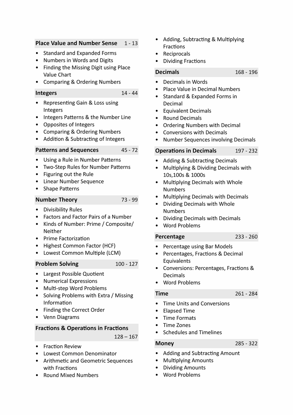 Year 6 Maths Worksheets