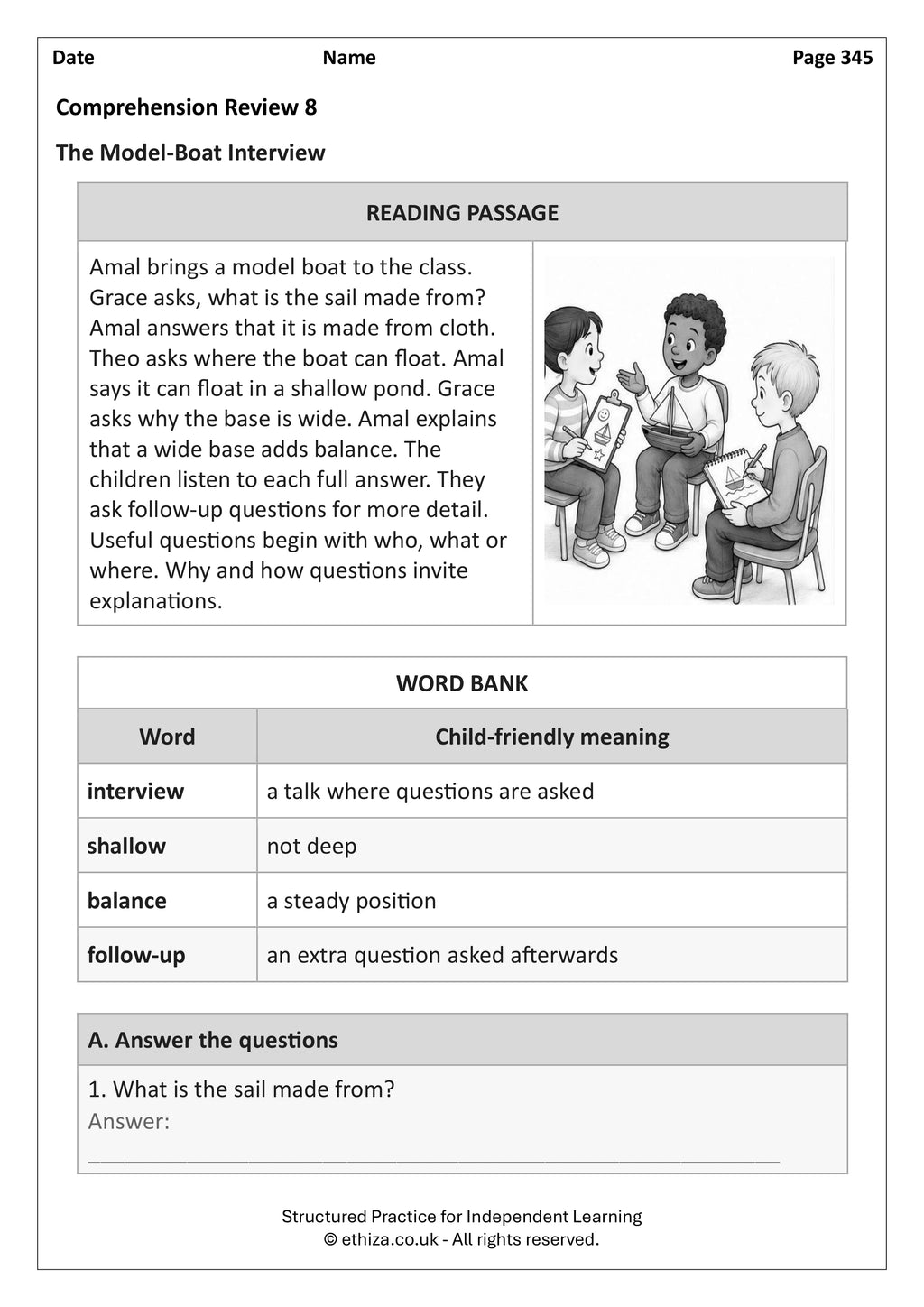 Year 2 English Worksheets